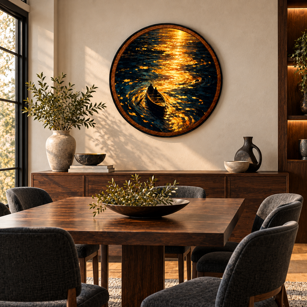 Golden Journey – Handcrafted LED Wall Art