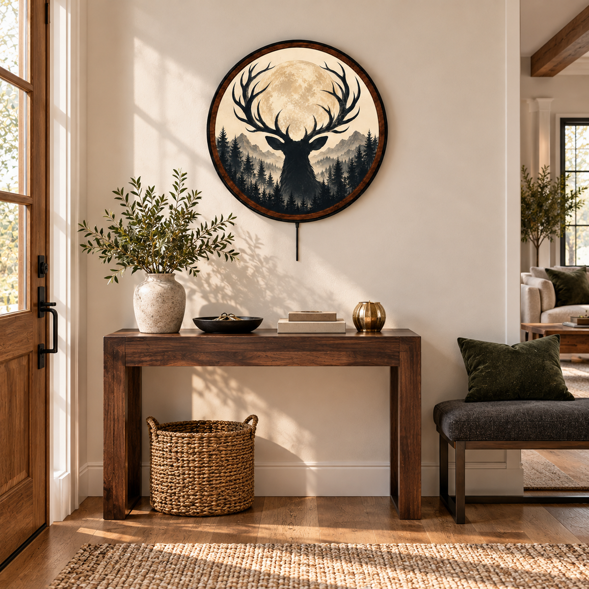 Moonlit Stag – Handcrafted LED Wall Art – Handcrafted LED Wall Art