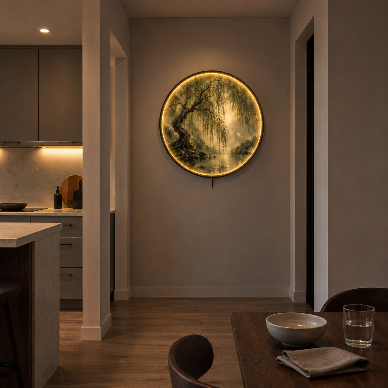 Whispering Willow LED Wall Art – Tranquil Nature Decor