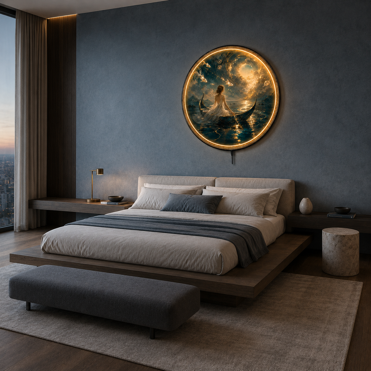 Celestial Voyage LED Wall Art – Dreamy Luxury Wall Decor