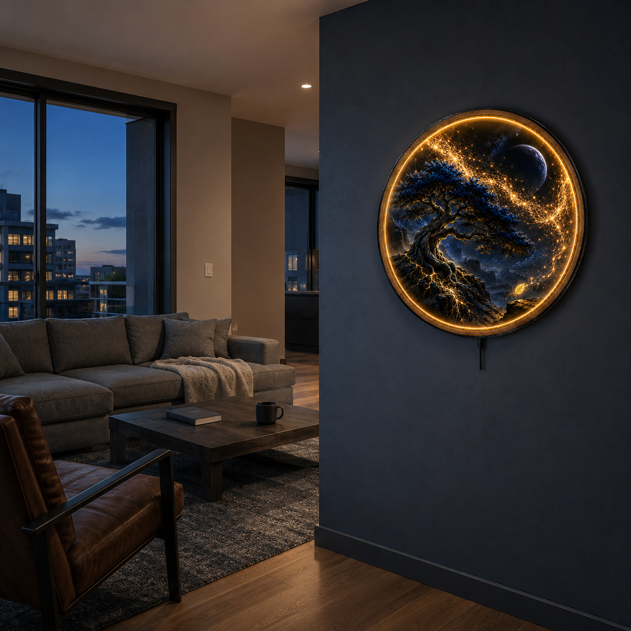 Starroot Cosmic Tree LED Wall Art – Celestial Night Decor