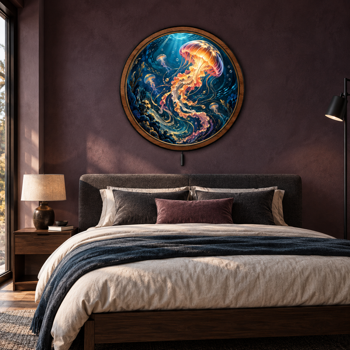 Cosmic Voyager — Golden Galaxy LED Wall Art