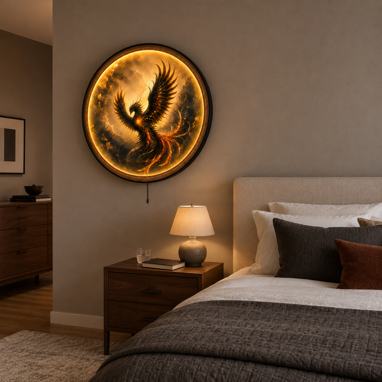 EMBER PHOENIX — Eternal Rise LED Wall Art