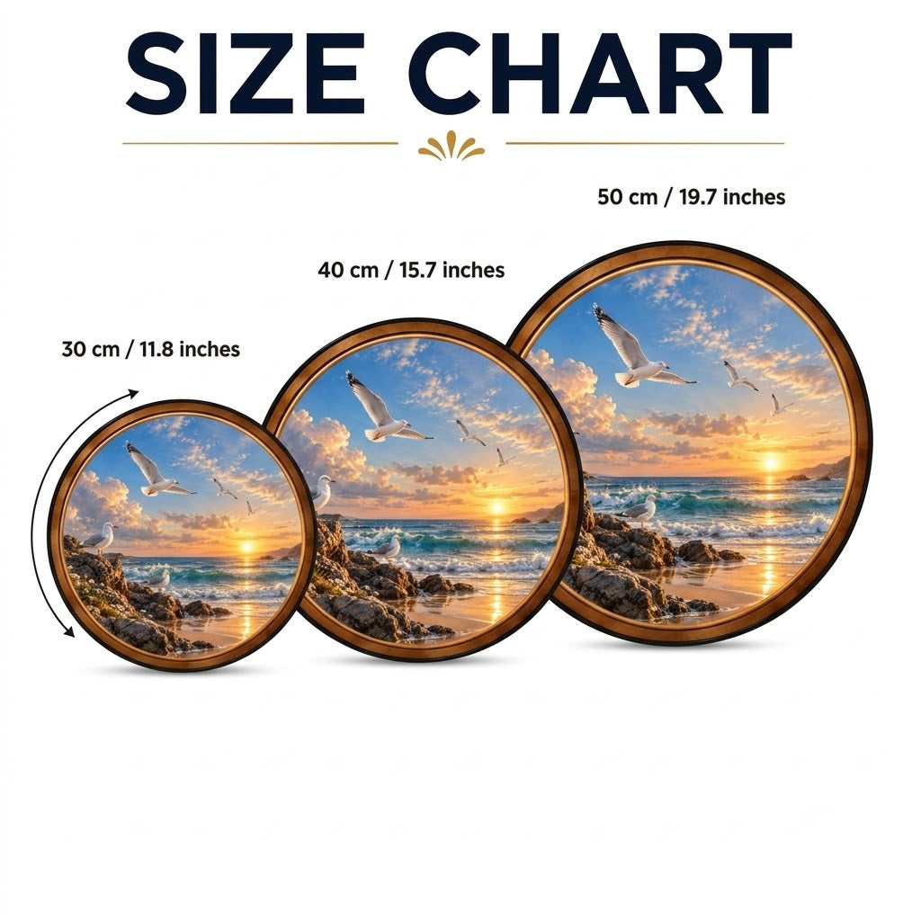 Handcrafted Coastal Seagulls at Sunset LED Wall Art