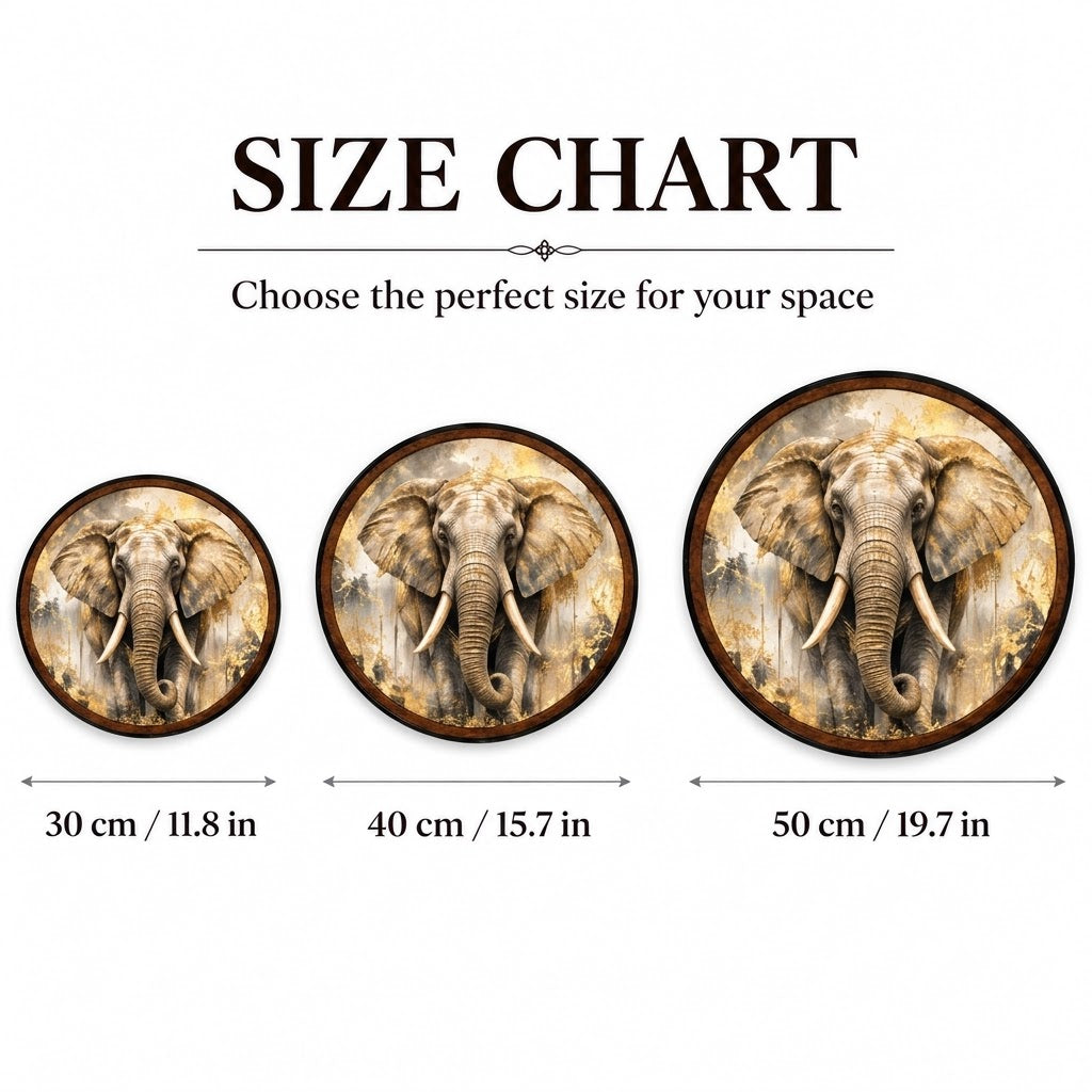 Golden Majesty Elephant – Handcrafted LED Wall Art