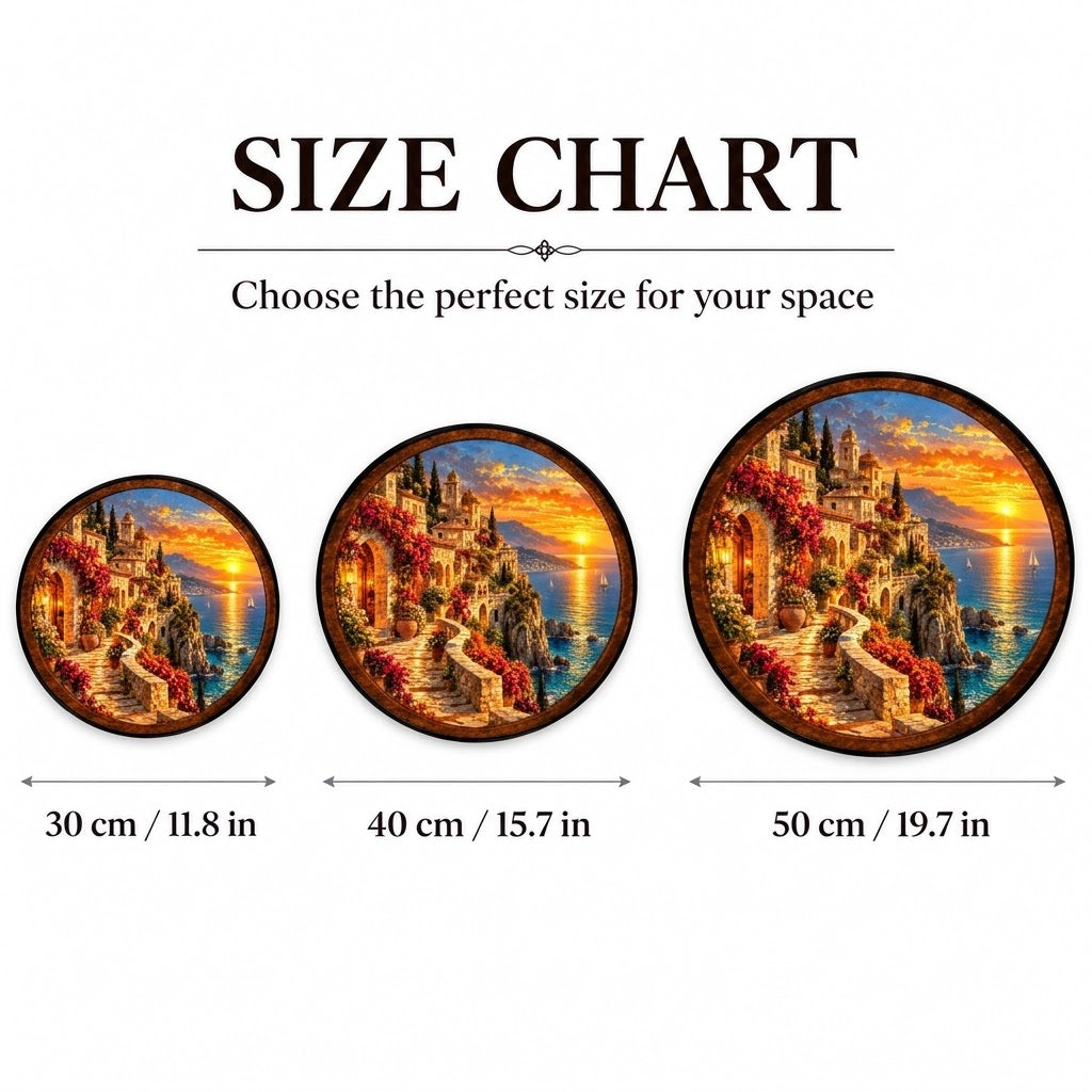 Amalfi Golden Sunset – Handcrafted LED Wall Art