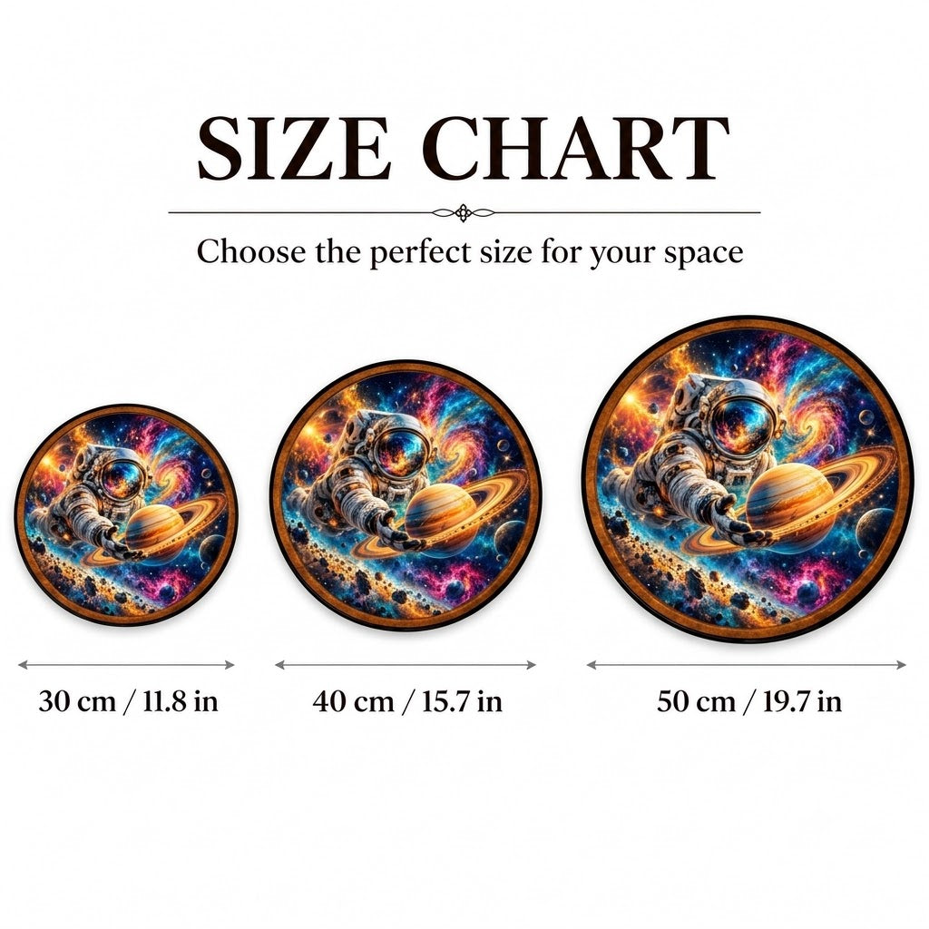 Cosmic Explorer – Handcrafted Round LED Wall Art