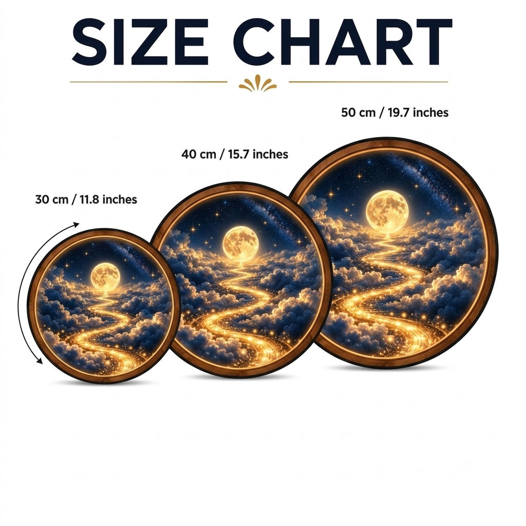 Handcrafted Golden Path to the Moon LED Wall Art