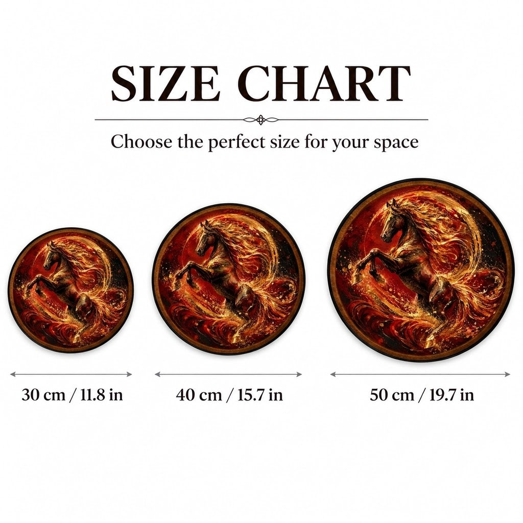 Crimson Stallion – Handcrafted LED Wall Art | Fiery Horse & Gold Abstract Decor