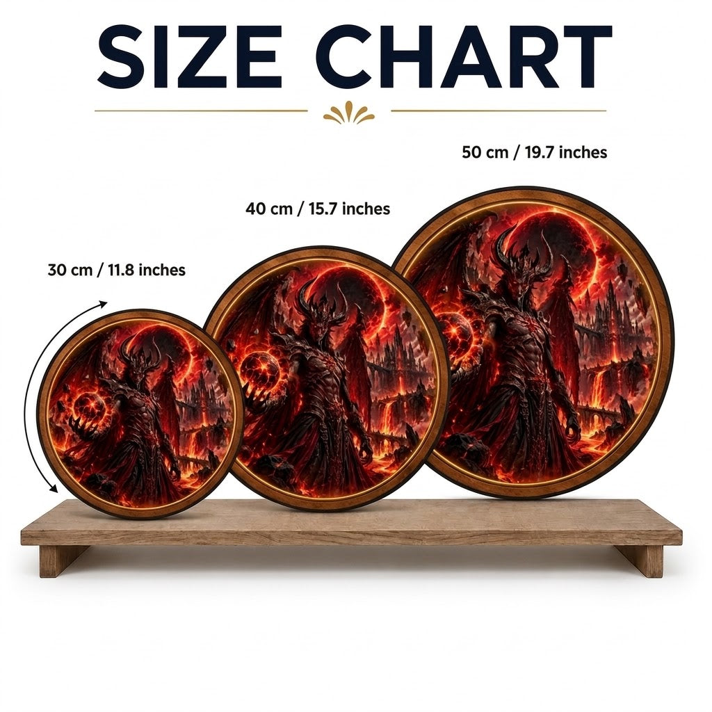 Handcrafted Infernal Demon King Fantasy LED Wall Art