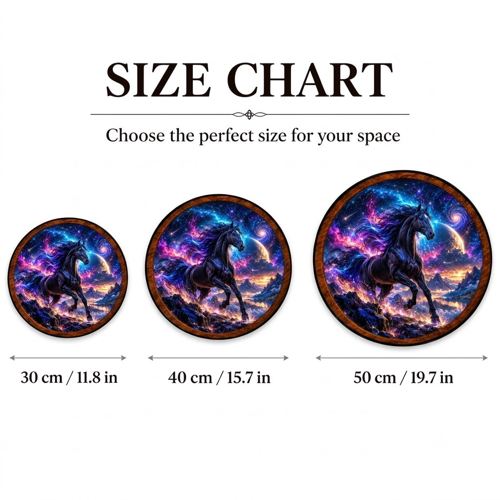 Cosmic Stallion – Handcrafted LED Wall Art