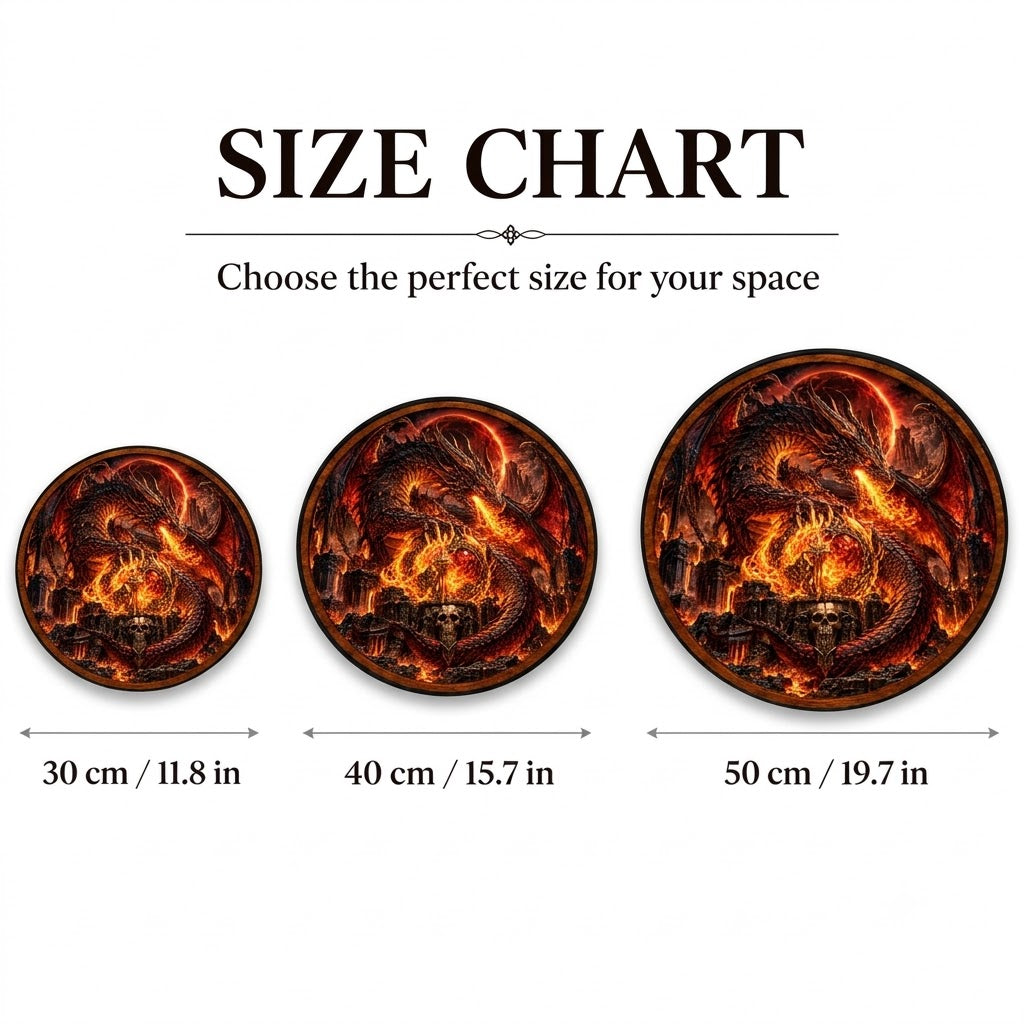 Handcrafted LED Wall Art | Fire Dragon Fantasy Decor