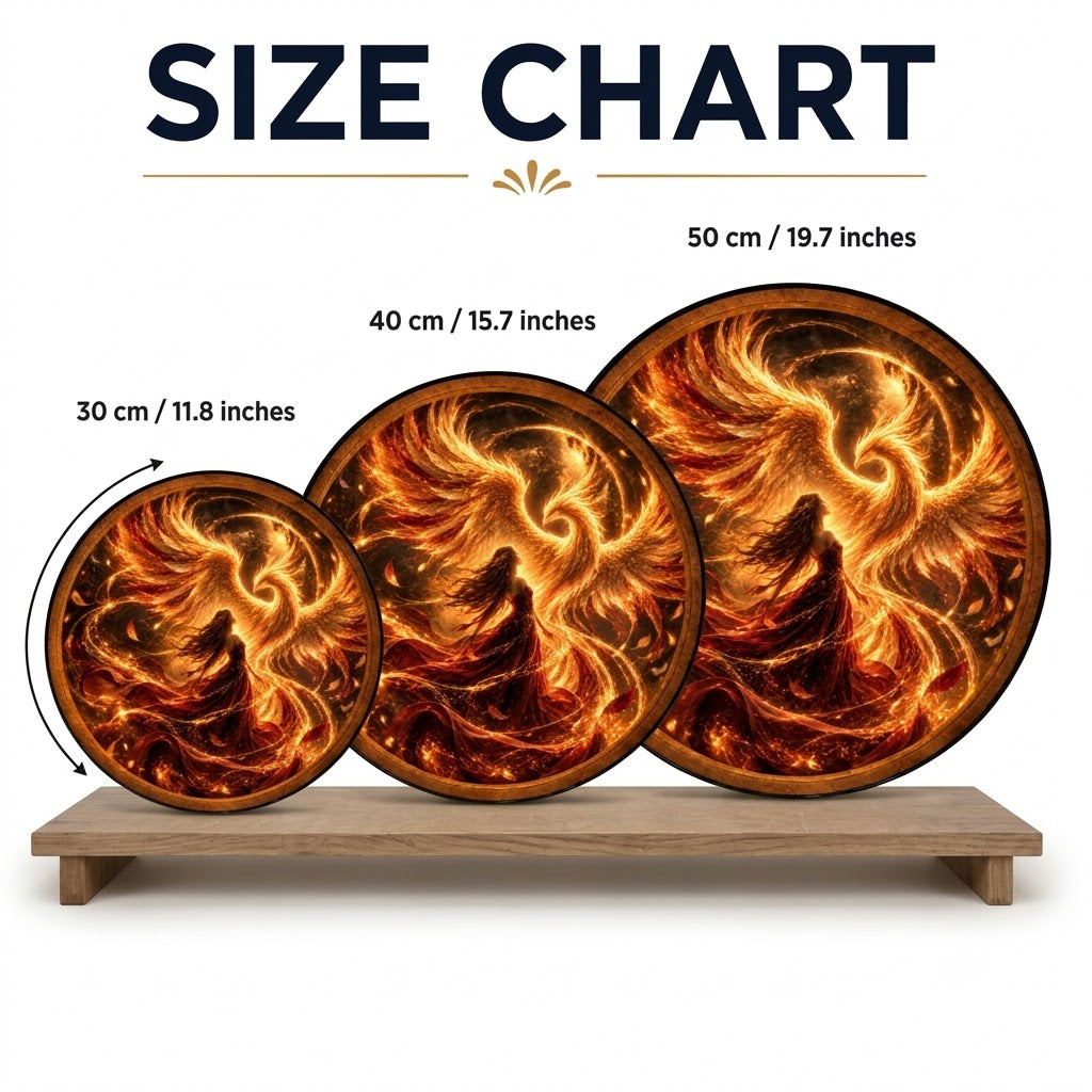 Handcrafted Golden Phoenix Goddess LED Wall Art