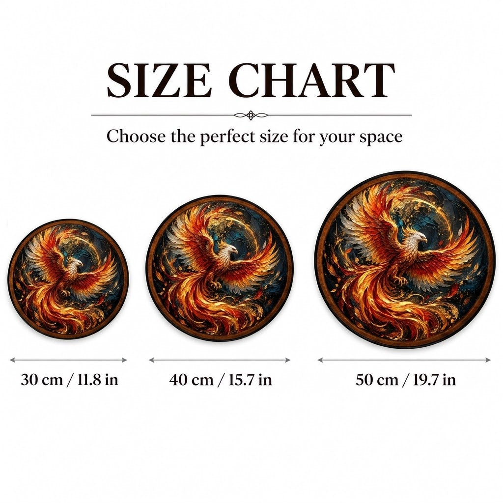 Phoenix of Eternal Fire – Handcrafted LED Wall Art