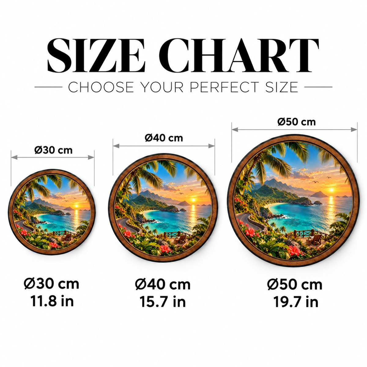 Tropical Island Escape – Coastal Sunset LED Wall Art