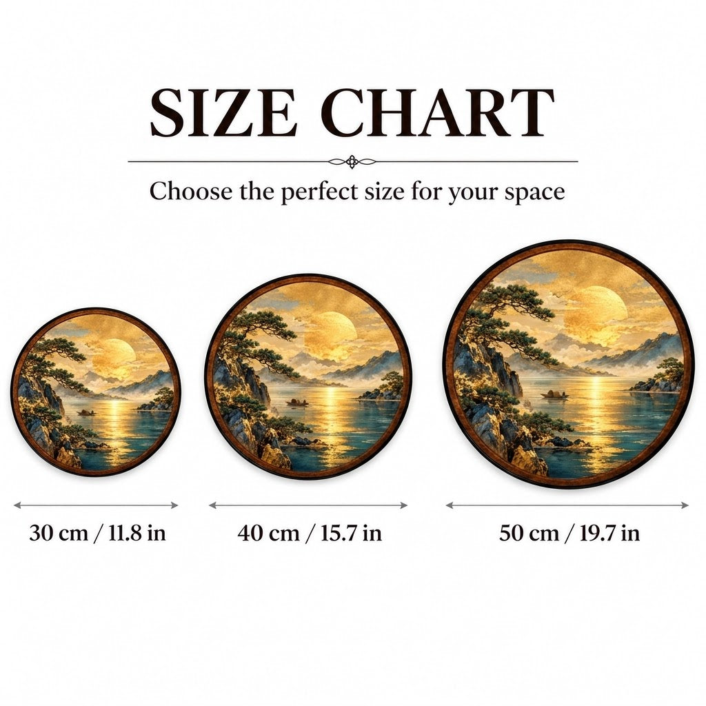 Golden Stillness – Handcrafted LED Wall Art