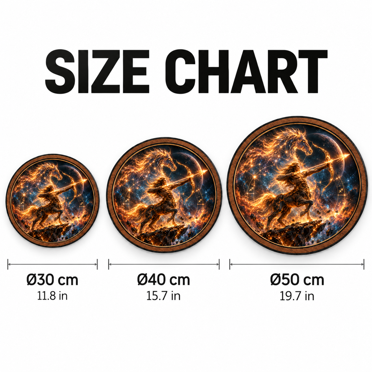 Sagittarius Celestial Archer – Handcrafted Round LED Wall Art