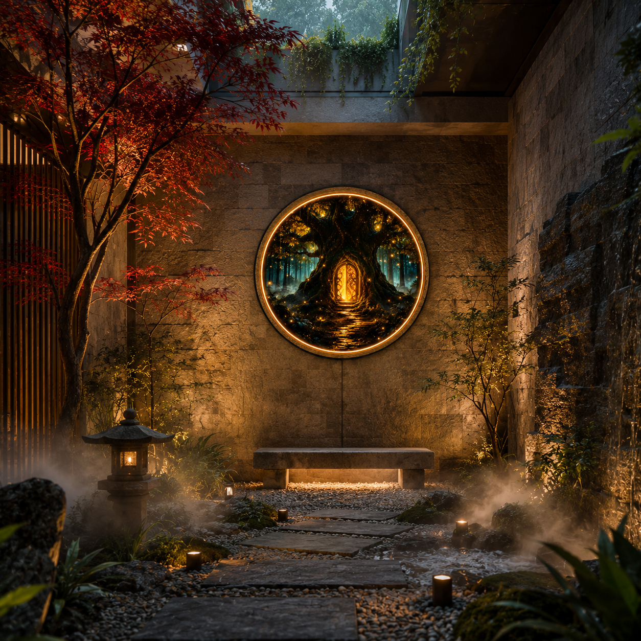Enchanted Tree Portal LED Wall Art – Magical Forest Light Decor