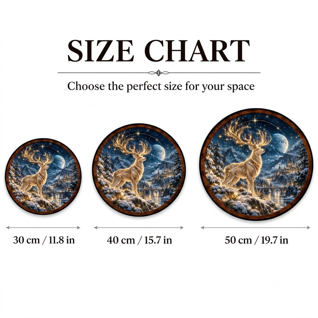 Magical Winter Deer – Handcrafted LED Wall Art