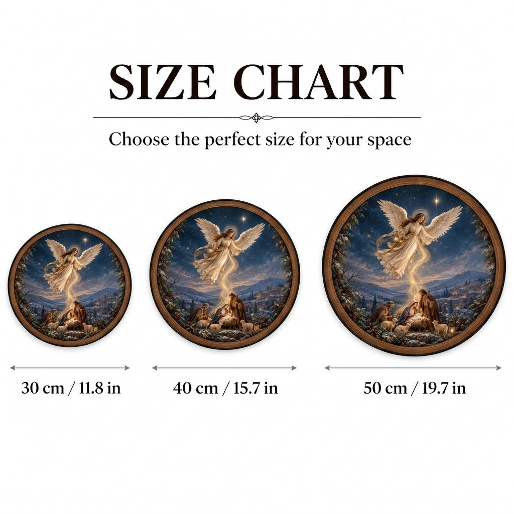 Handcrafted Nativity Scene LED Wall Art – Guardian Angel & Holy Family Christmas