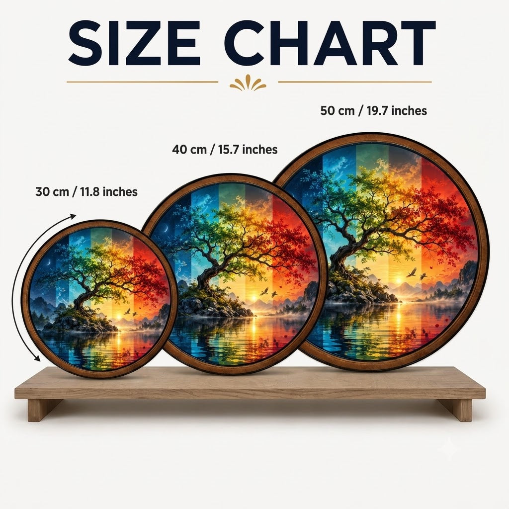 Handcrafted Tree of Four Seasons LED Wall Art