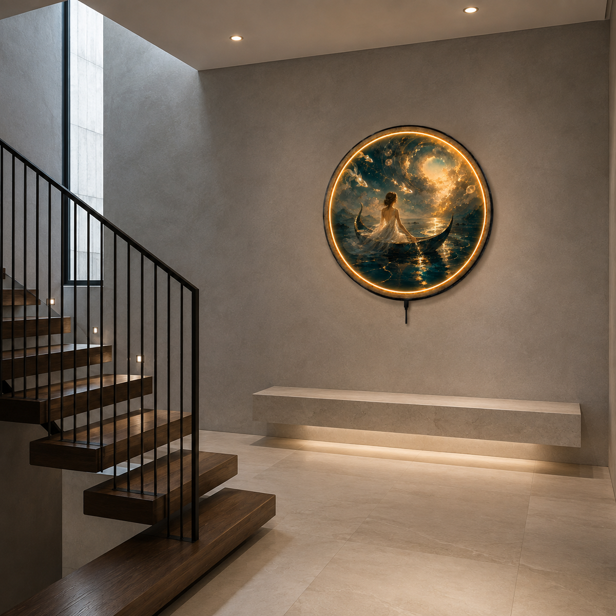 Celestial Voyage LED Wall Art – Dreamy Luxury Wall Decor