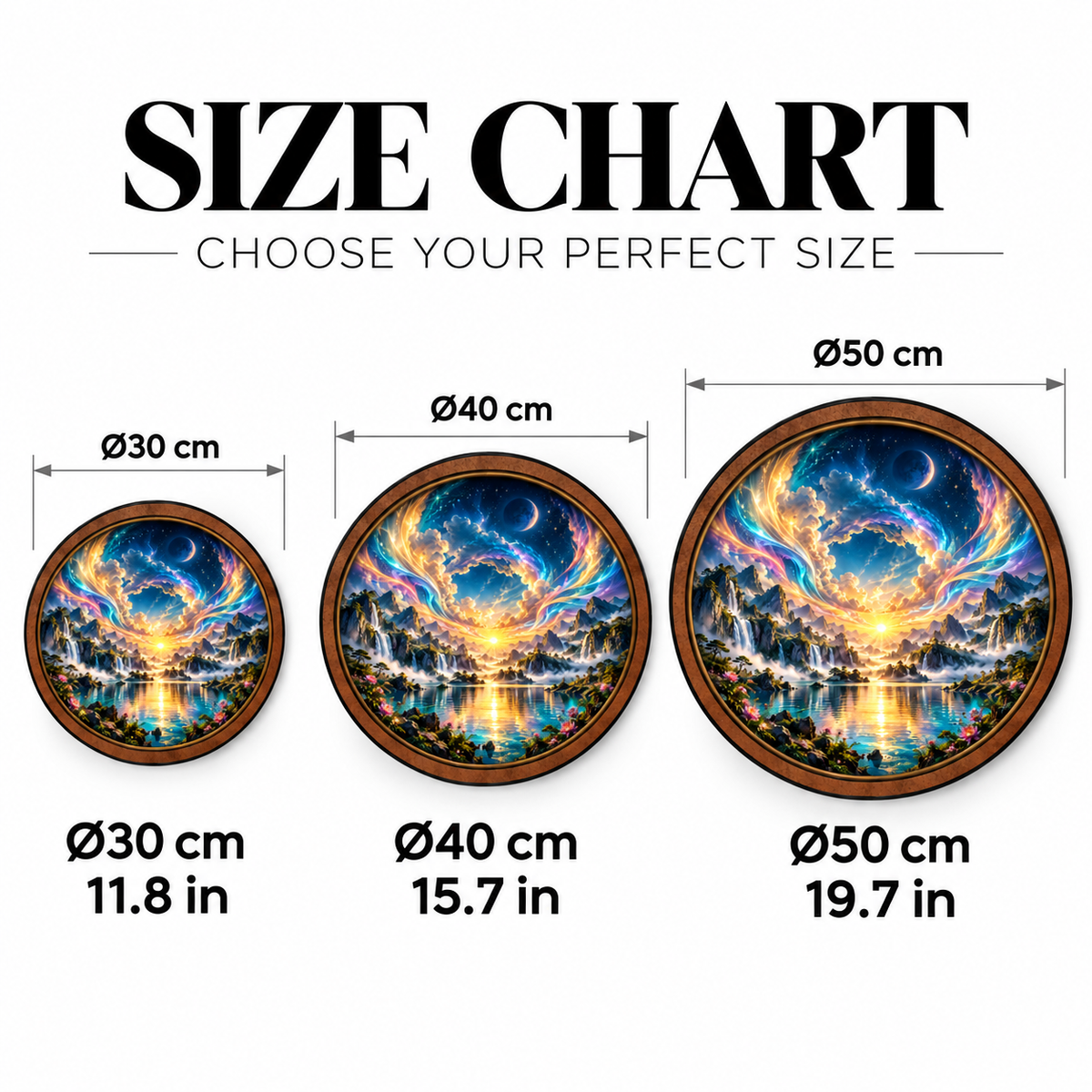 Celestial Paradise Portal Circular LED Wall Art
