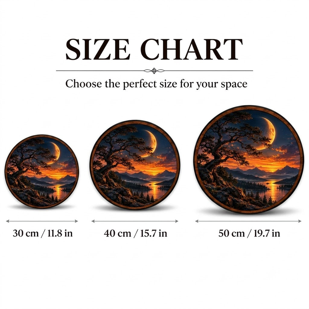 Golden Crescent – Handcrafted LED Wall Art