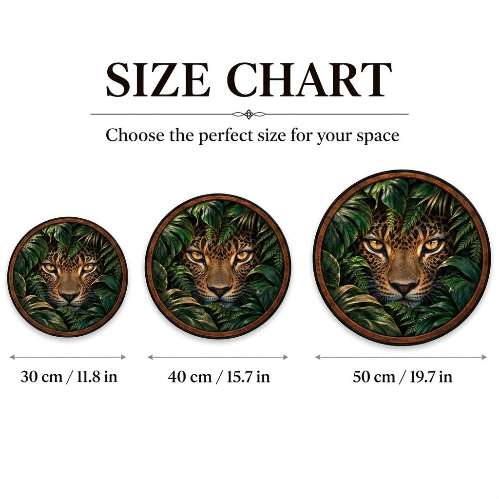 Emerald Guardian – Handcrafted LED Wall Art | Leopard & Tropical Jungle Decor