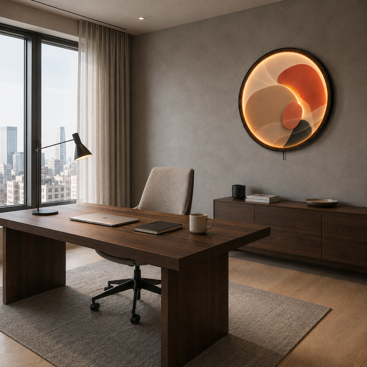 Sienna Flow LED Wall Art – Modern Abstract Illuminated Wall Decor