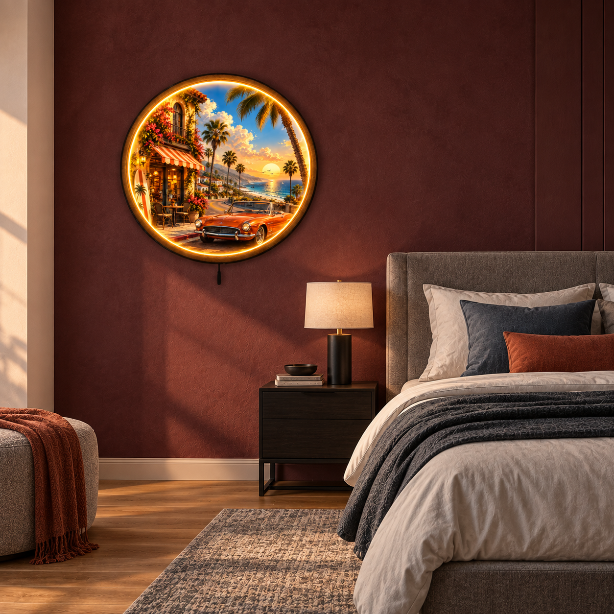 Pacific Daydream LED Wall Art – California Coastal Drive Decor