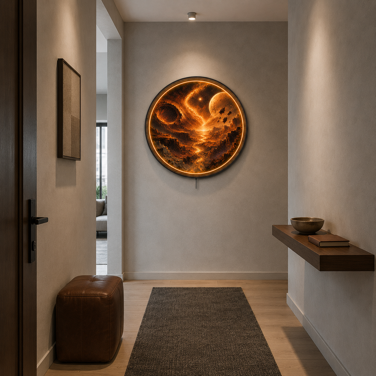 Emberworld Horizon LED Wall Art – Cosmic Desert Landscape