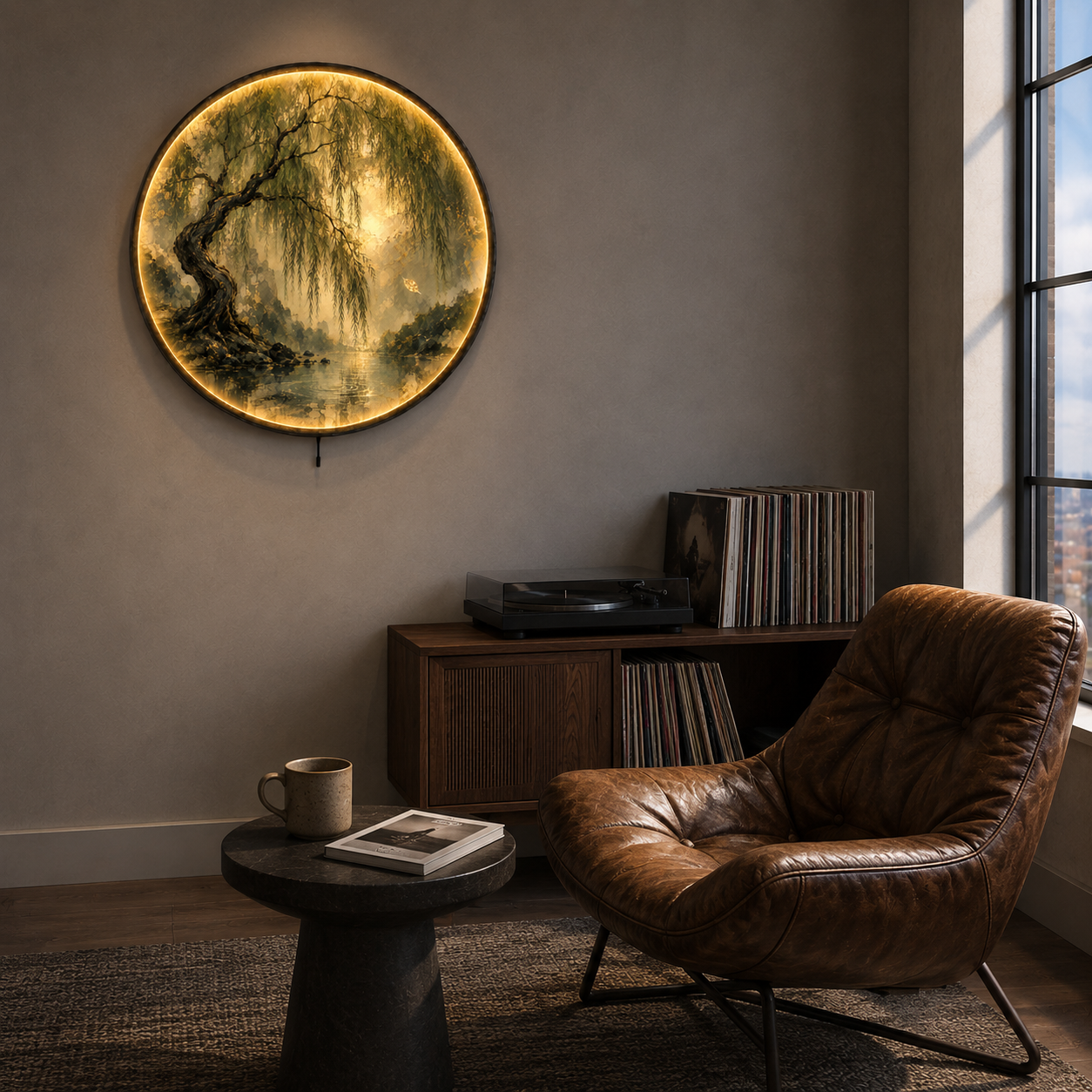 Whispering Willow LED Wall Art – Tranquil Nature Decor
