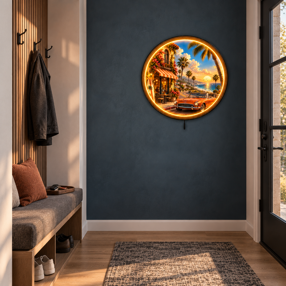 Pacific Daydream LED Wall Art – California Coastal Drive Decor