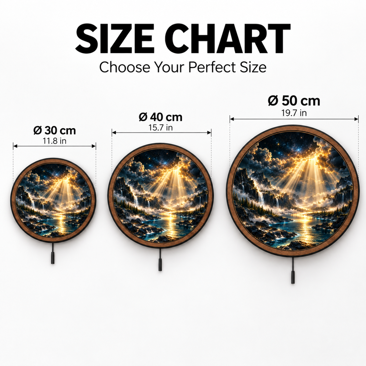 Celestial Breakthrough — Golden Valley LED Wall Art