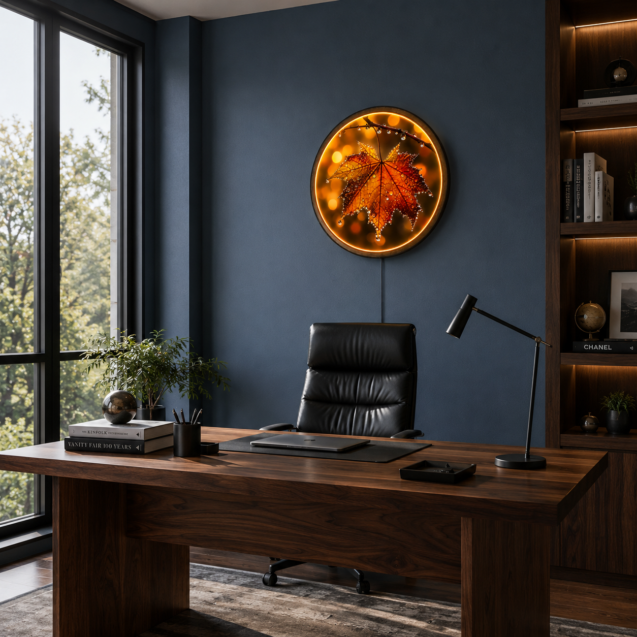 Autumn Maple Leaf LED Wall Art – Warm Nature Acrylic Wall Decor