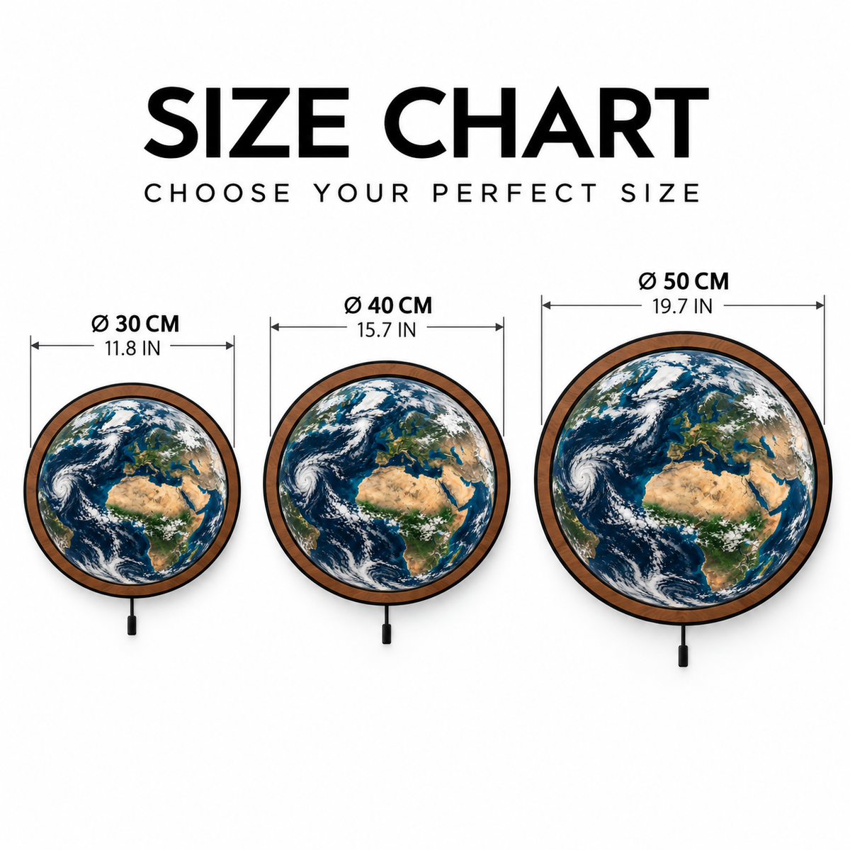 Terra Atlas LED Wall Art – Earth From Space World Decor
