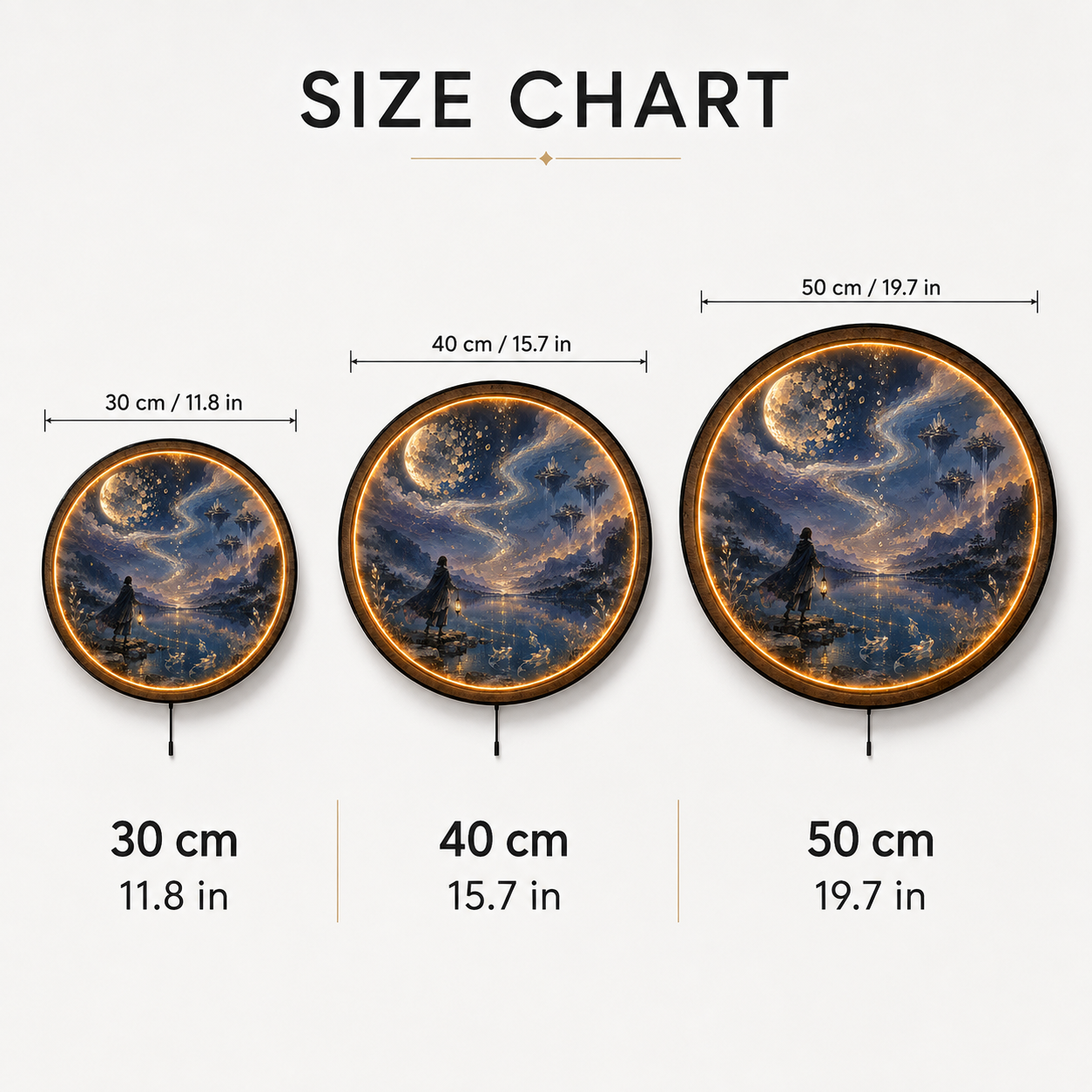 Path Beyond the Moon LED Wall Art – Celestial Fantasy Landscape