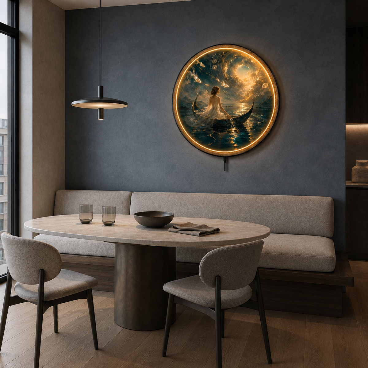 Celestial Voyage LED Wall Art – Dreamy Luxury Wall Decor