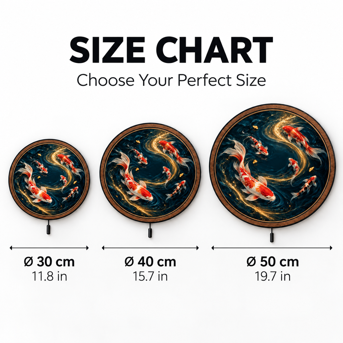 Koi Current — Golden Flow LED Wall Art | Japanese Koi Fish Decor