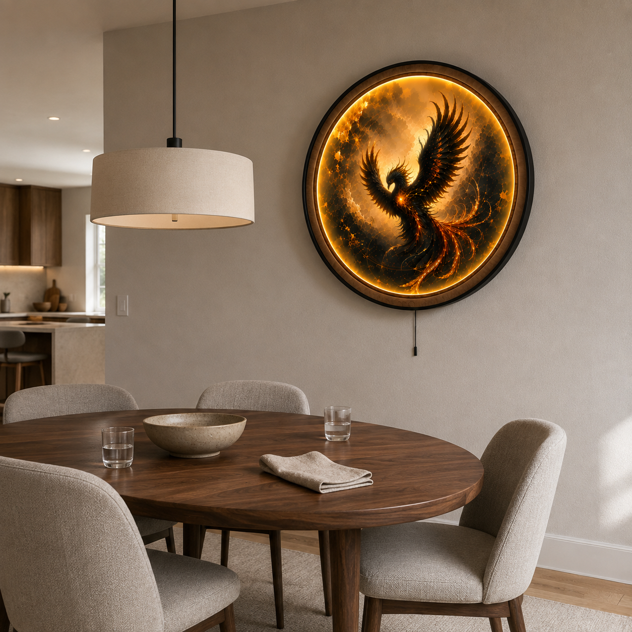 EMBER PHOENIX — Eternal Rise LED Wall Art