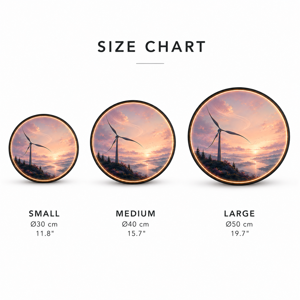 Winds of Dawn LED Wall Art – Serene Mountain Landscape