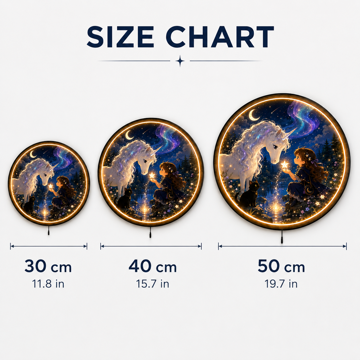 Starlight Promise LED Wall Art – Unicorn & Celestial Night Decor