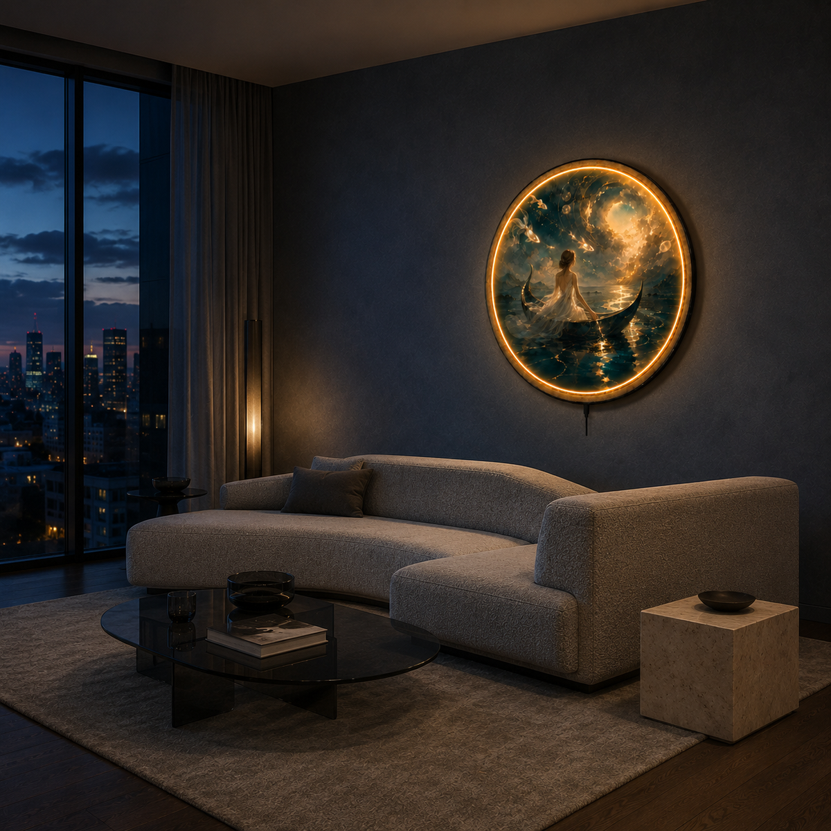 Celestial Voyage LED Wall Art – Dreamy Luxury Wall Decor