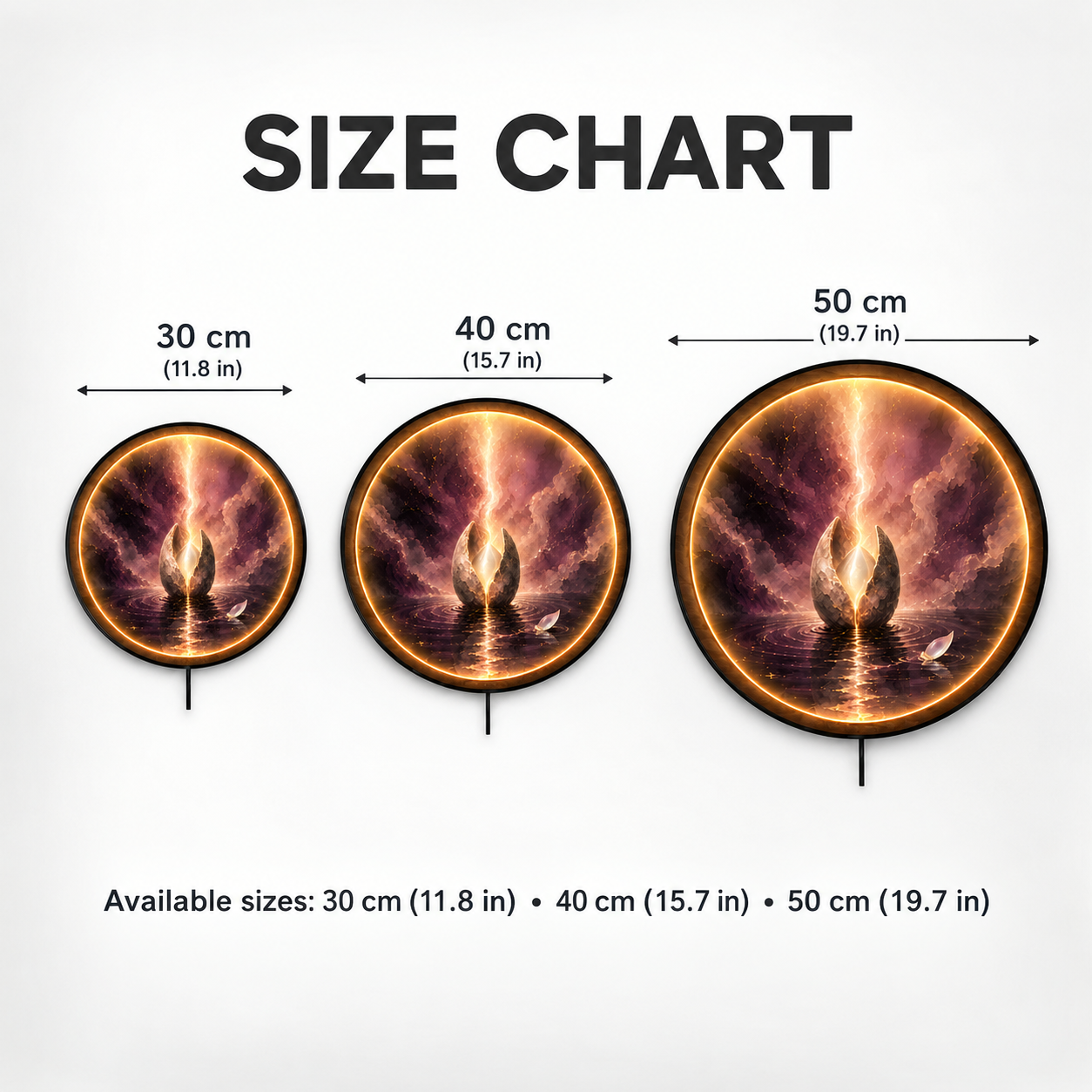 Inner Awakening LED Wall Art – Spiritual Luxury Round Decor