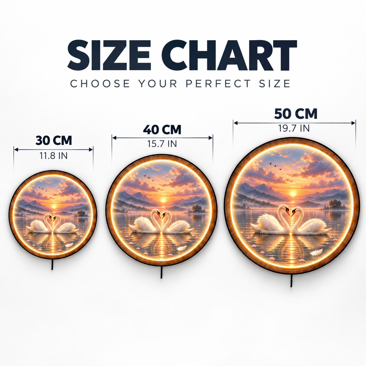 Eternal Horizon LED Wall Art – Romantic Lake &amp; Love Decor
