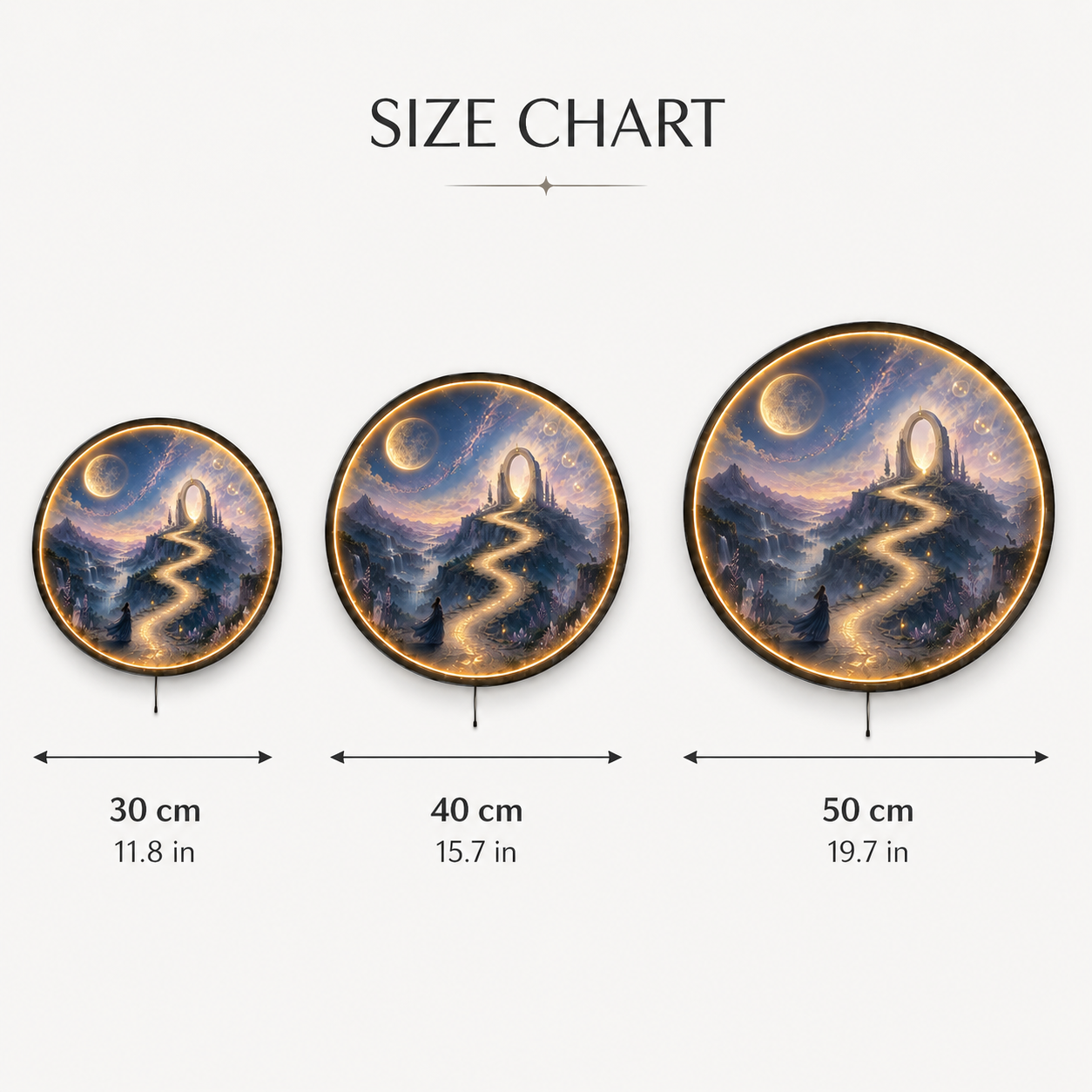 Moonlit Passage LED Wall Art – Celestial Moon Wall Decor