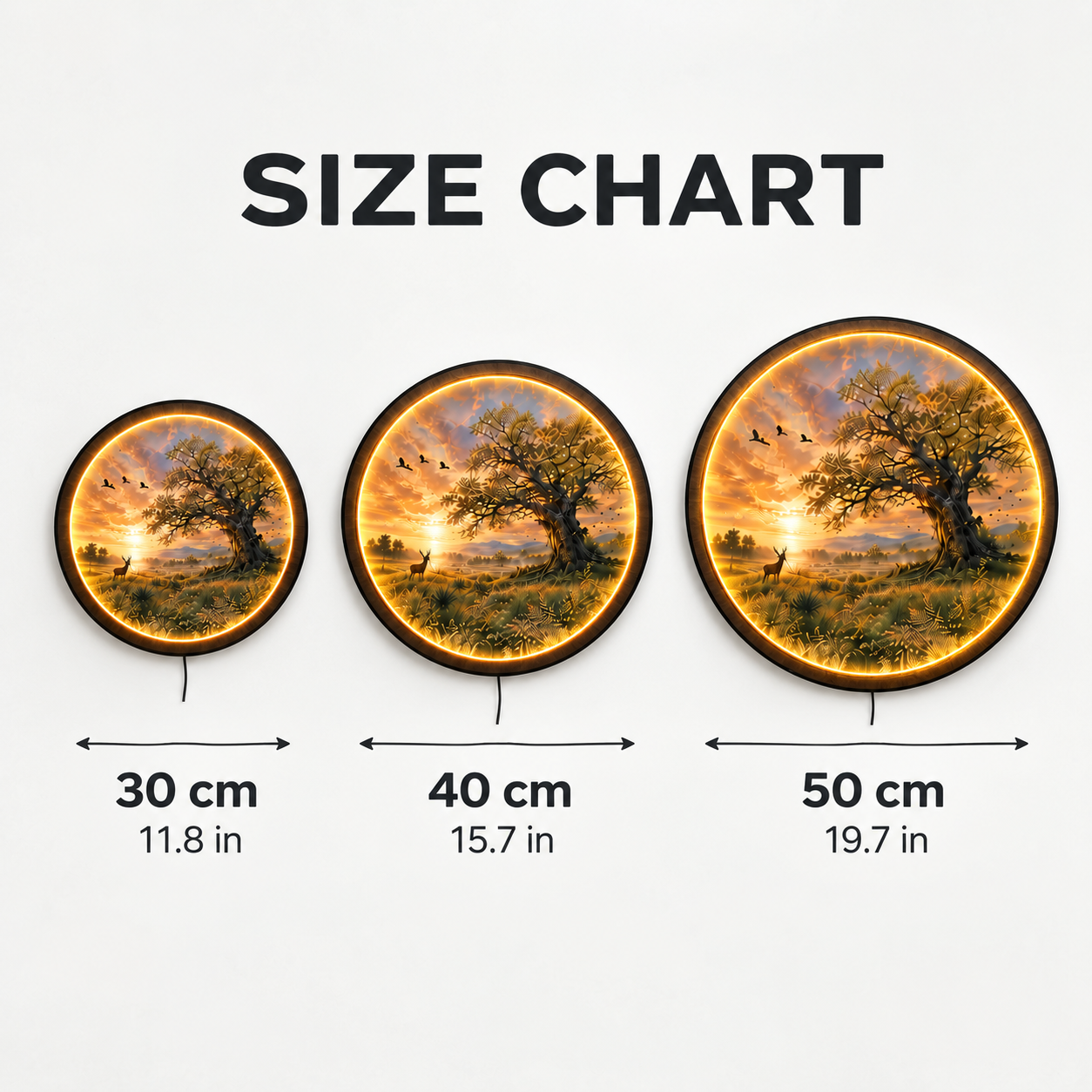 Golden Legacy Tree LED Wall Art – Illuminated Nature Wall Decor