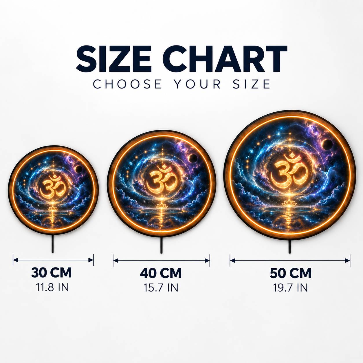 Celestial Om LED Wall Art – Cosmic Meditation & Yoga Decor