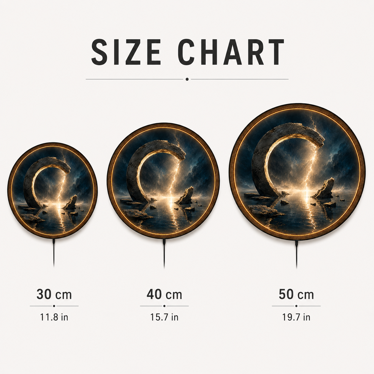 The Pearl Rift LED Wall Art – Mystical Portal Round Wall Decor